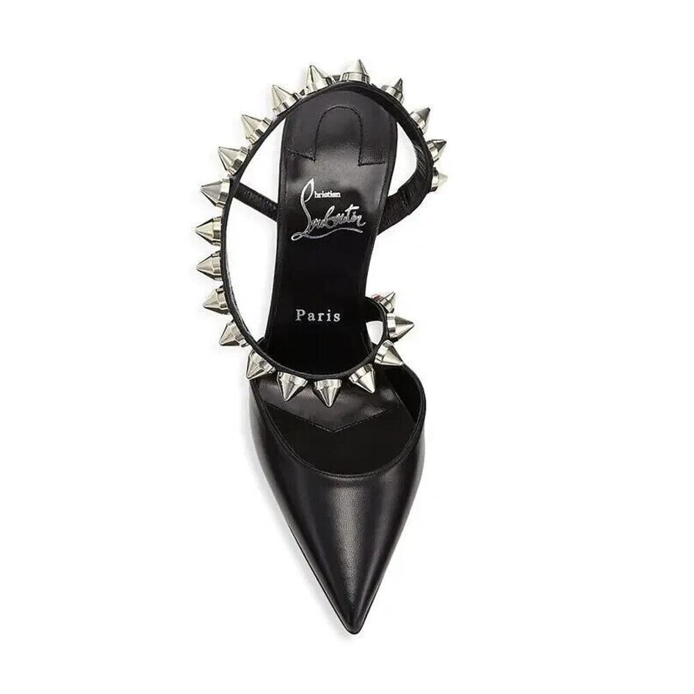 NEW CHRISTIAN LOUBOUTIN Women's Spikita 100 Slingback Pumps Black SZ EU 41 US 11